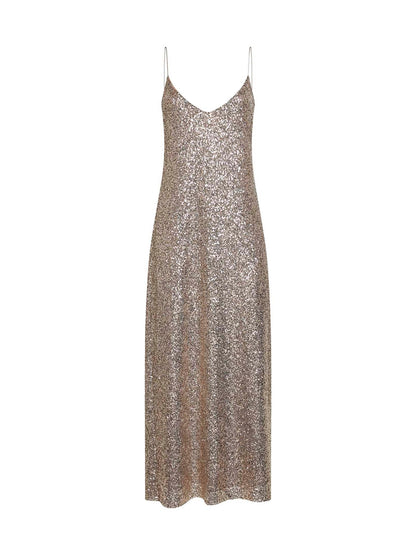 Slip Dress Alytea Gold Sequin