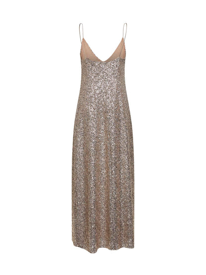 Slip Dress Alytea Gold Sequin