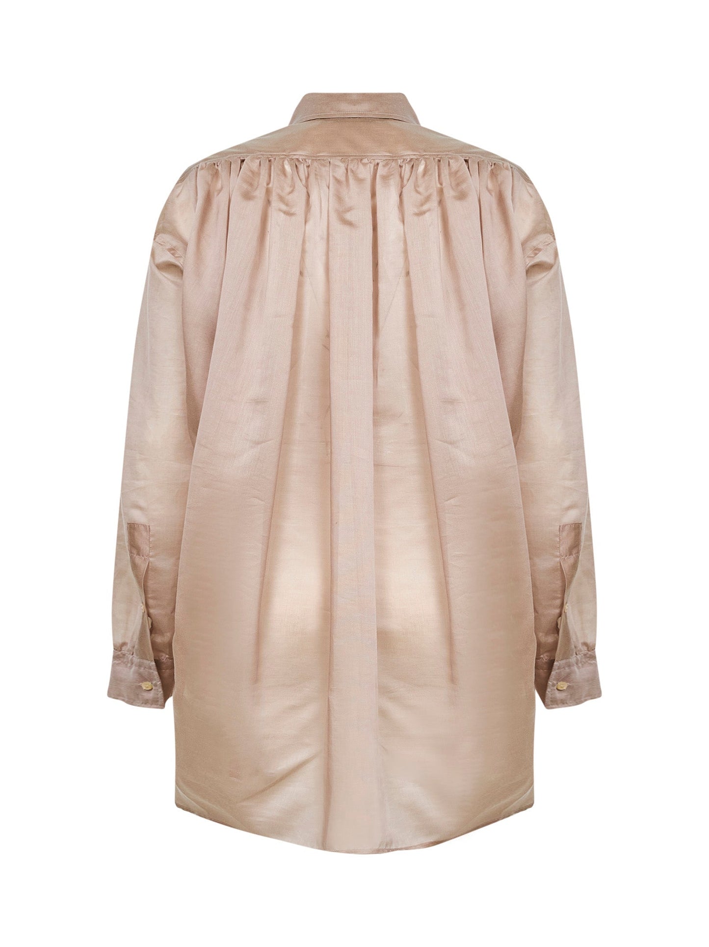 Oversized Shirt Beige Lyocell Blend