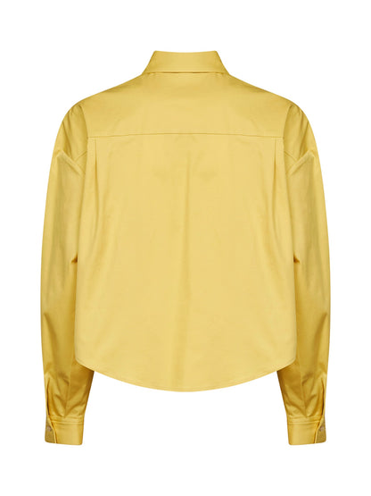 Cropped Shirt Celta Oil Yellow Poplin