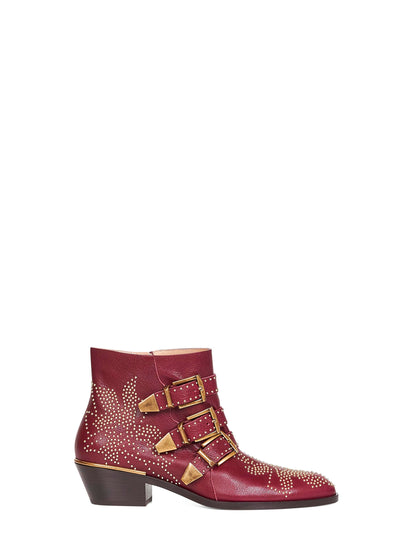 Grenat Leather Susanna Ankle Boots