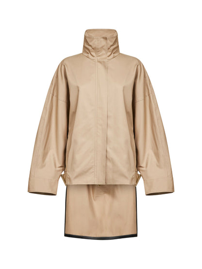Bomber Jacket Beige Cotton