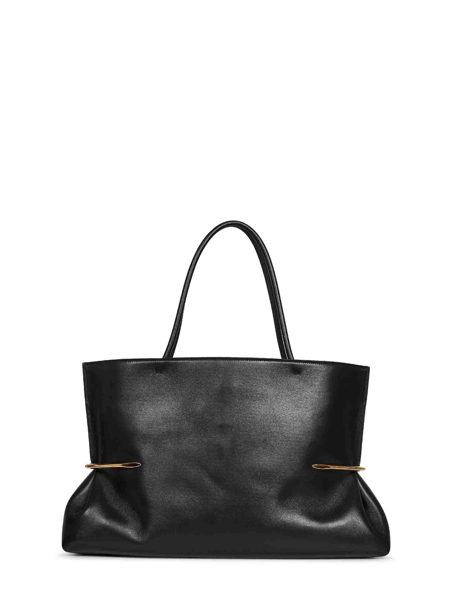 Black Pinch Squeezed Horizontal Tote Bag