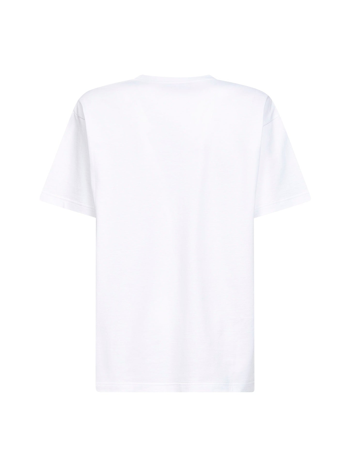 White Cotton Jersey Embroidered T-Shirt