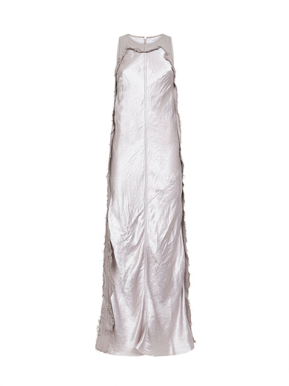 Long Dress Toto Cotton Satin Grey