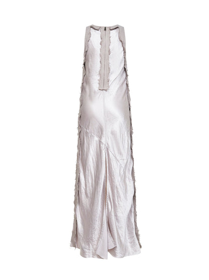 Long Dress Toto Cotton Satin Grey