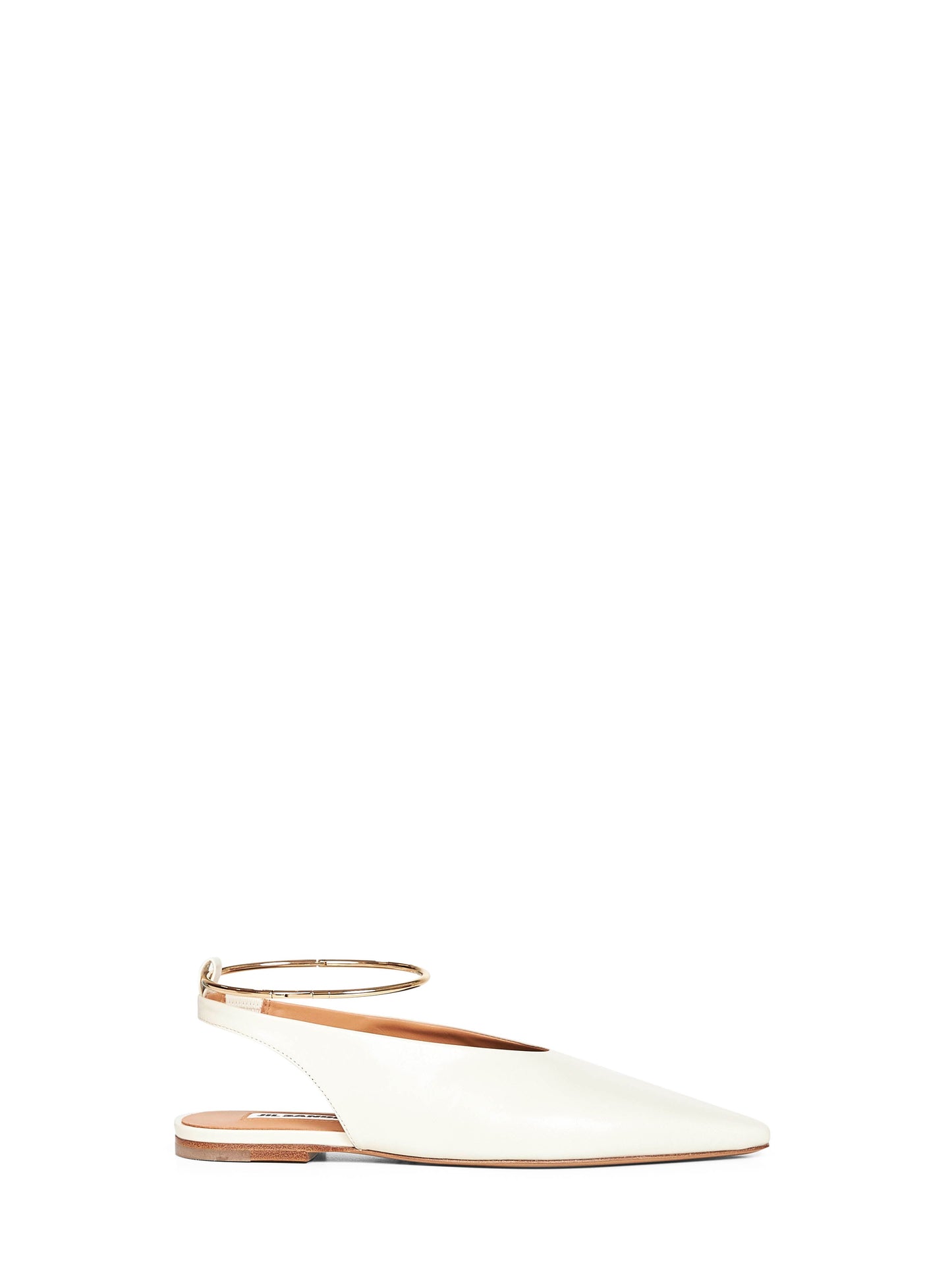 Bone Pointed Toe Slingback Ballet Flats