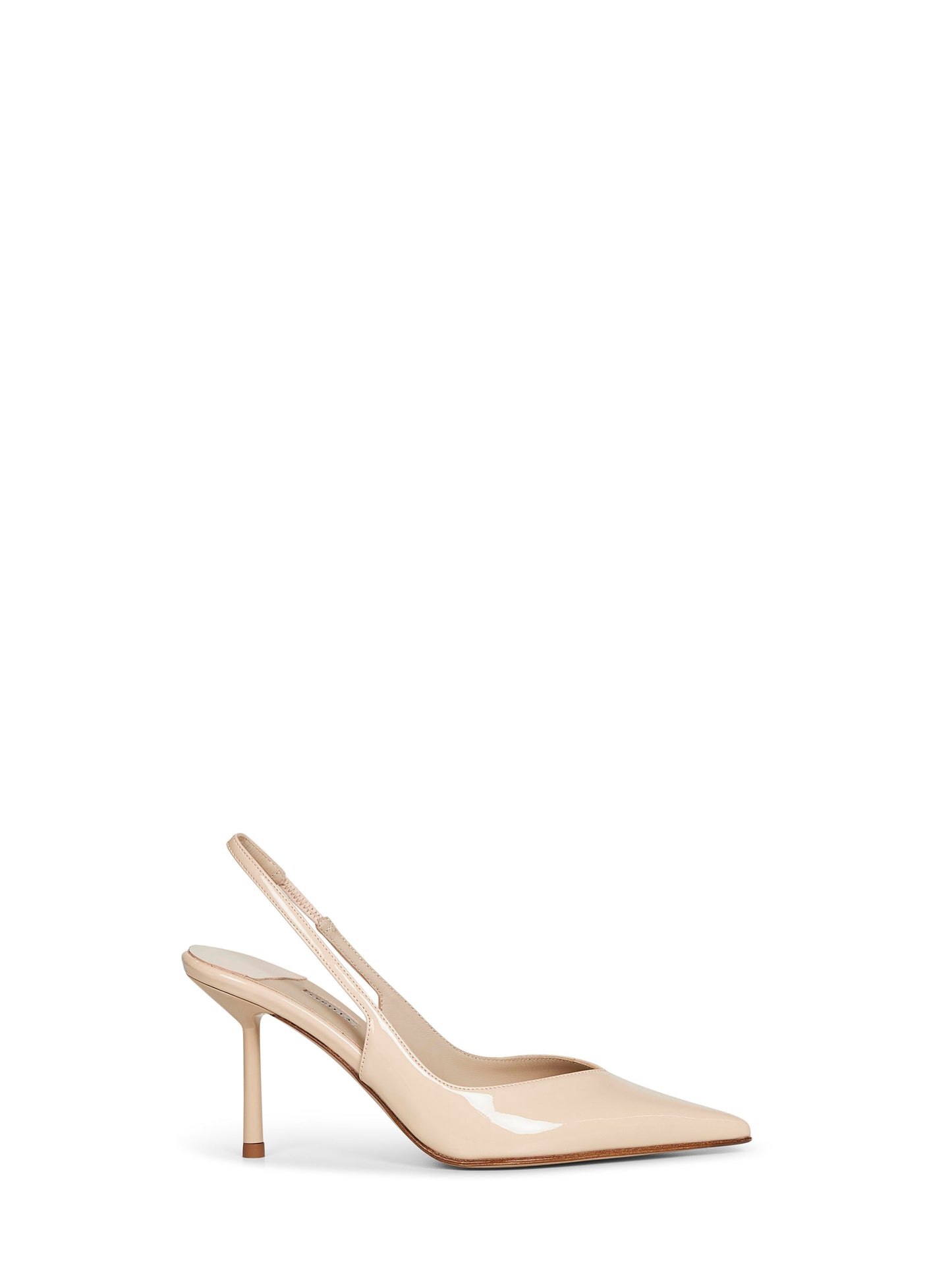 Giza Beige Vinyl Slingback Pumps