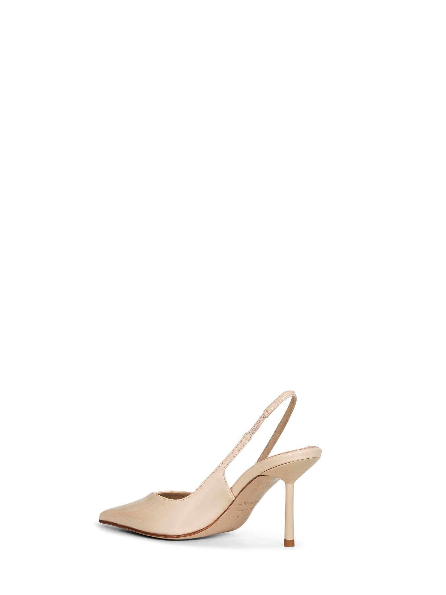 Giza Beige Vinyl Slingback Pumps