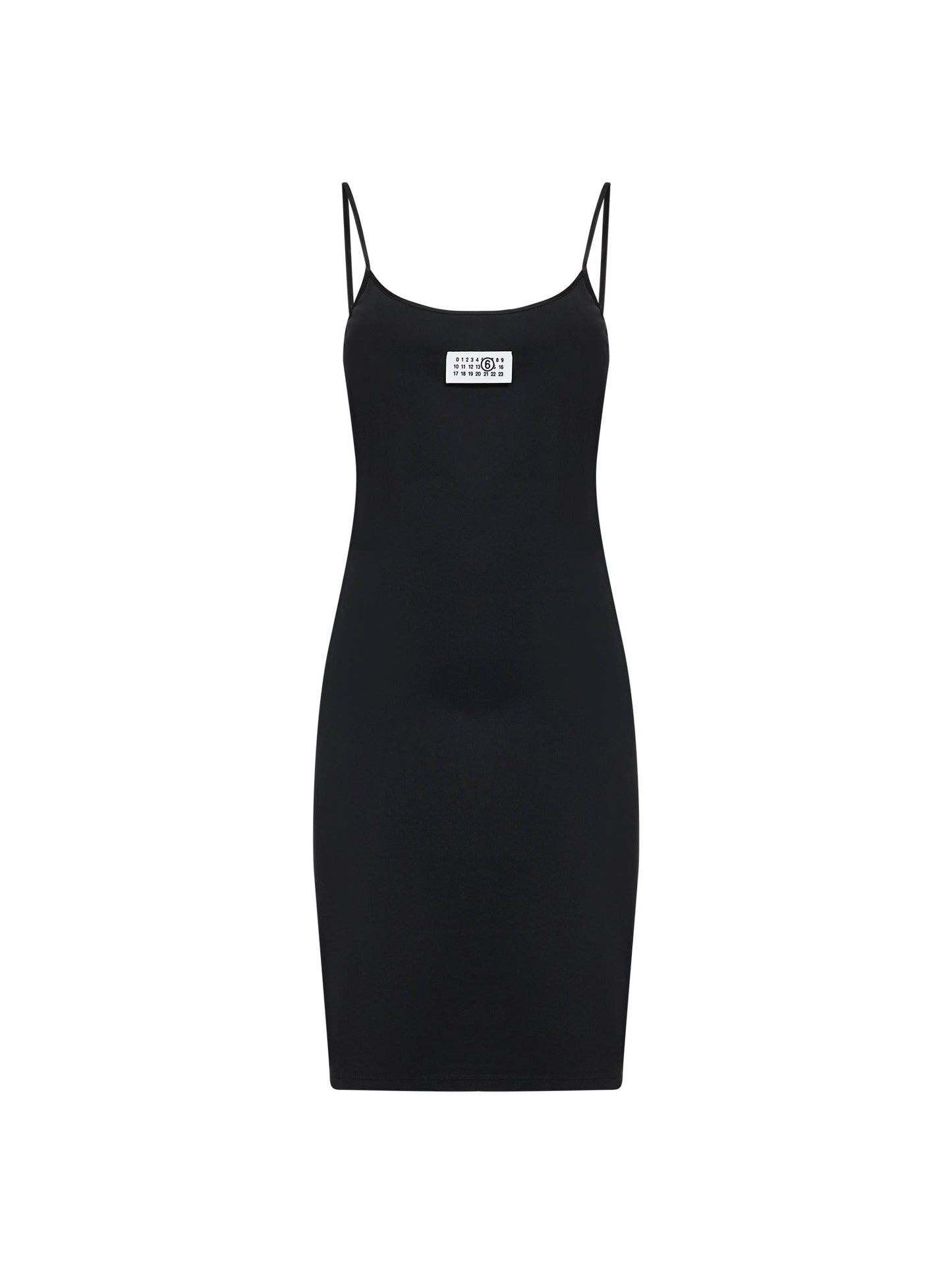 Mini Dress Belted Black Cotton