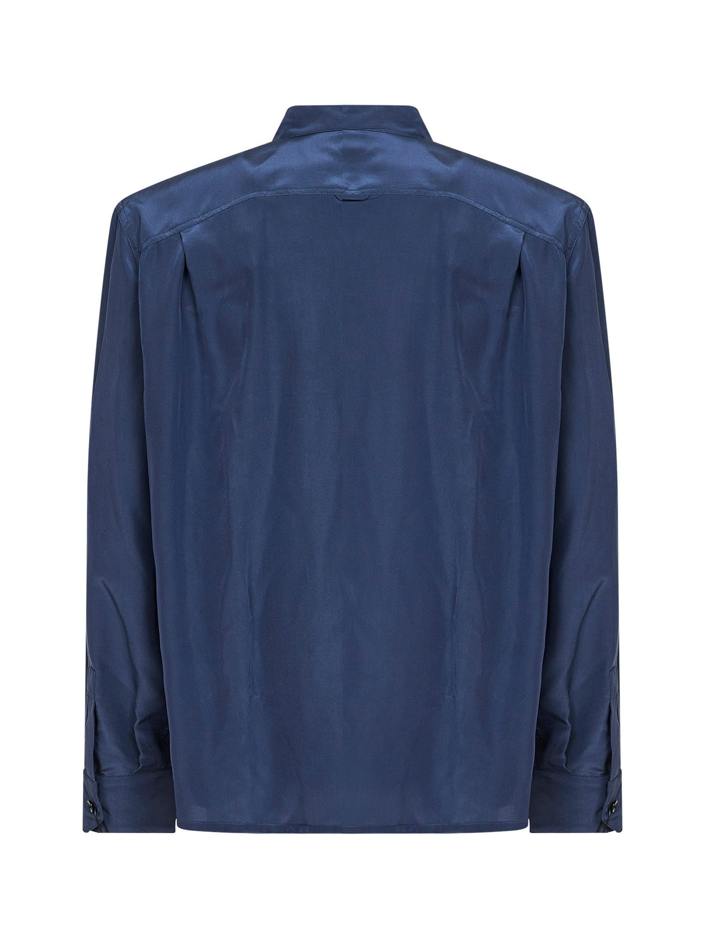 Shirt Blue Viscose-Silk