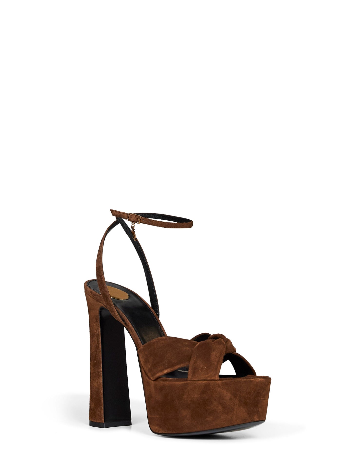 Platform Sandals Franciane Dark Havana Suede