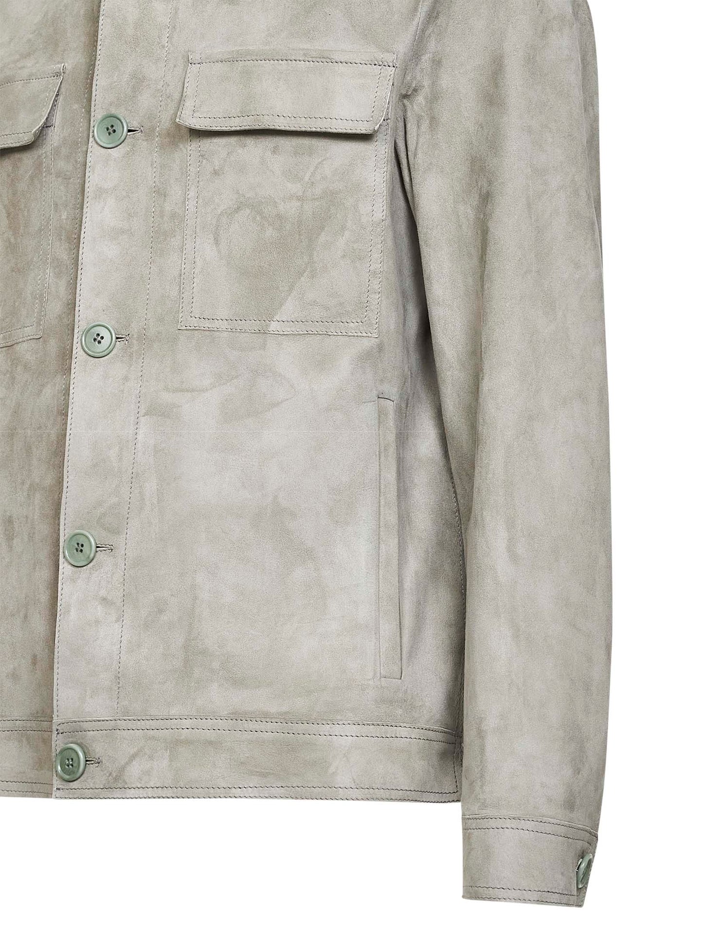 Suede Jacket Smoke Grey