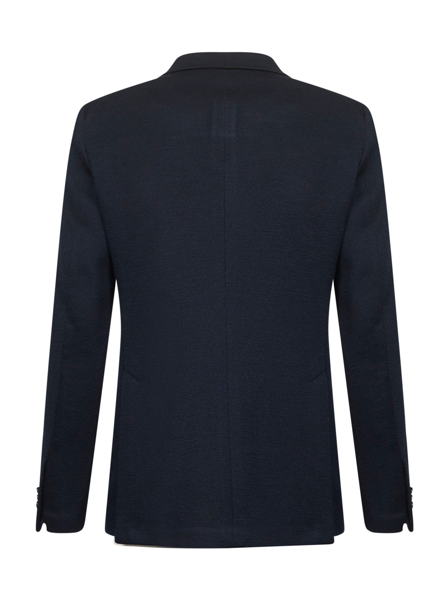 Blue Jersey Double-Breasted Blazer