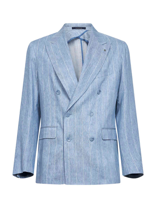 Blazer New York Light Blue Linen Blend