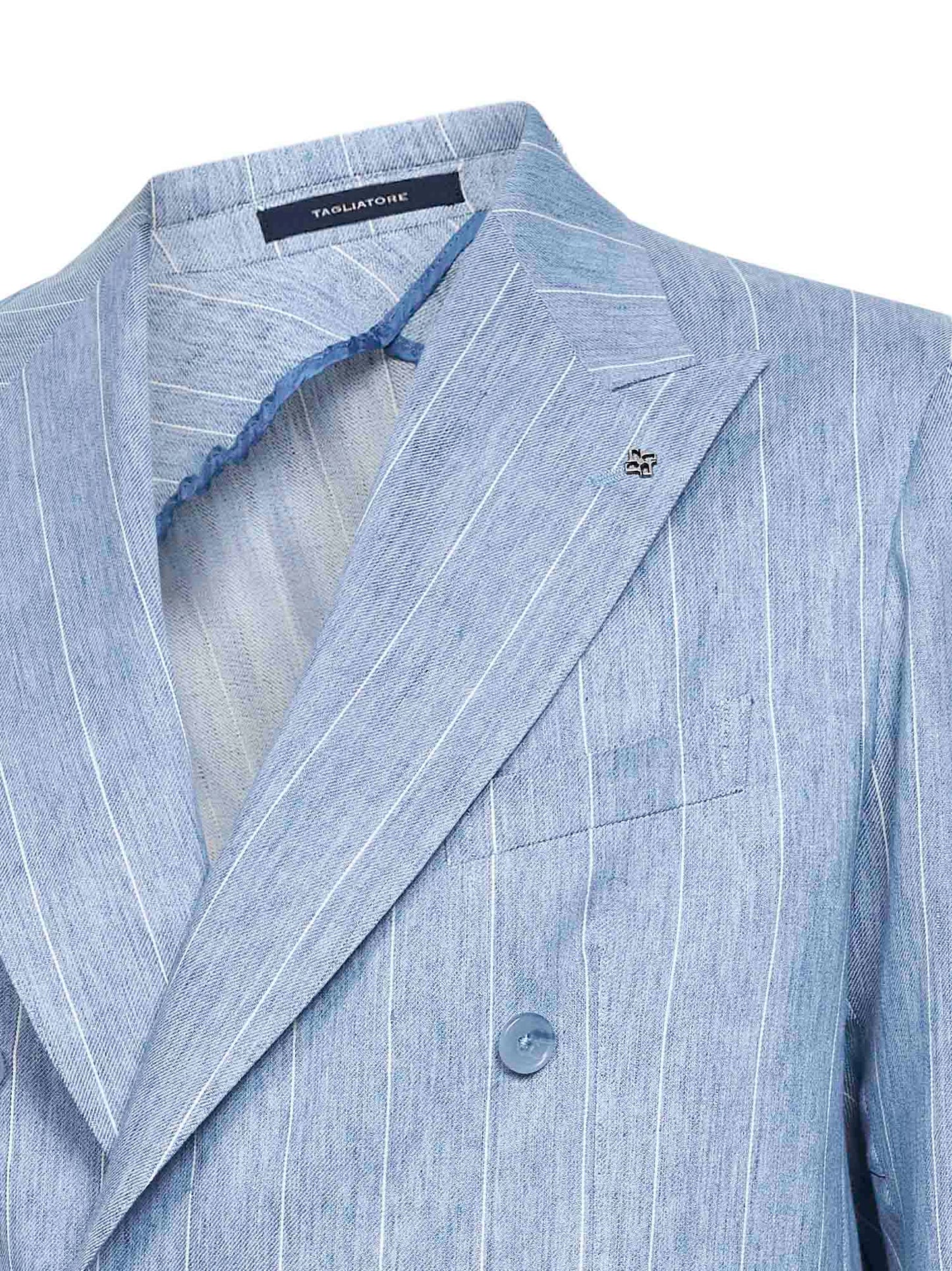 Blazer New York Light Blue Linen Blend
