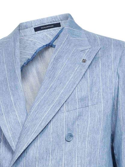 Blazer New York Light Blue Linen Blend