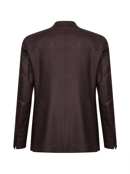 Blazer Vesuvio Dark Brown Silk-Wool