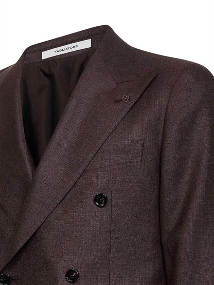 Blazer Vesuvio Dark Brown Silk-Wool