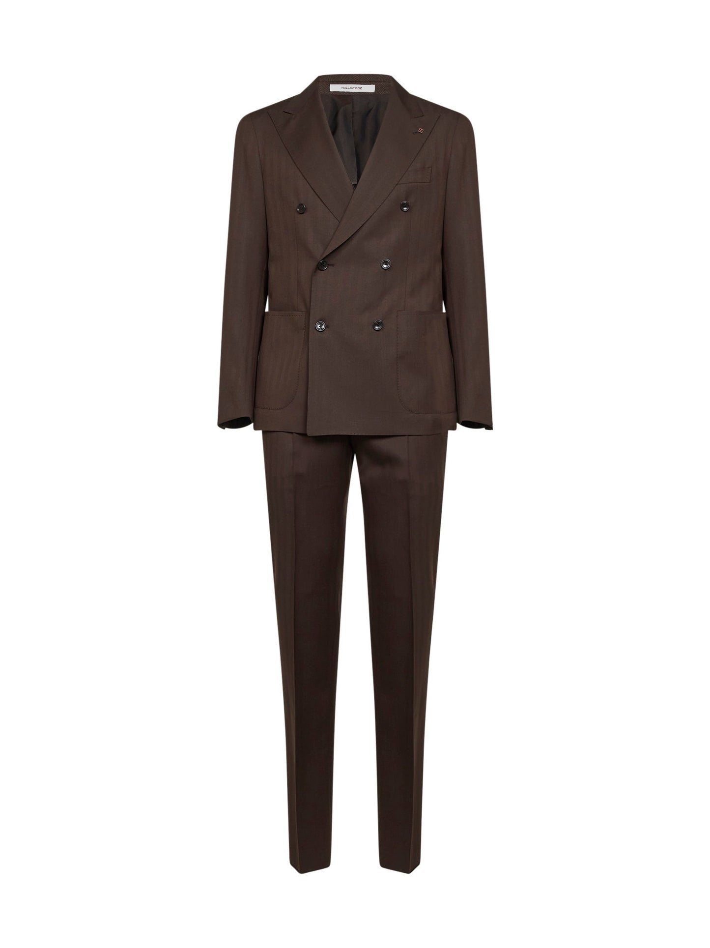 Double-Breasted Suit Vesuvio Dark Brown