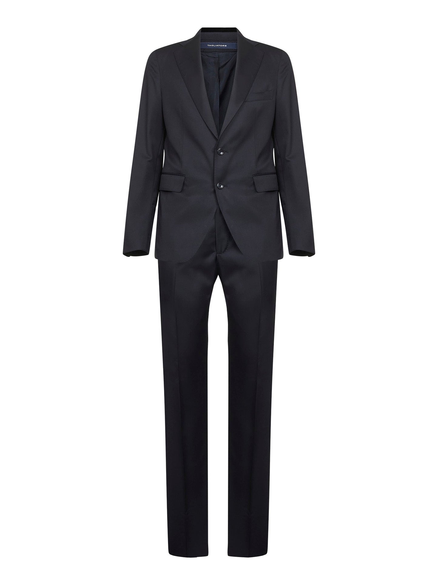 Blue Virgin Wool Single-Breasted Suit