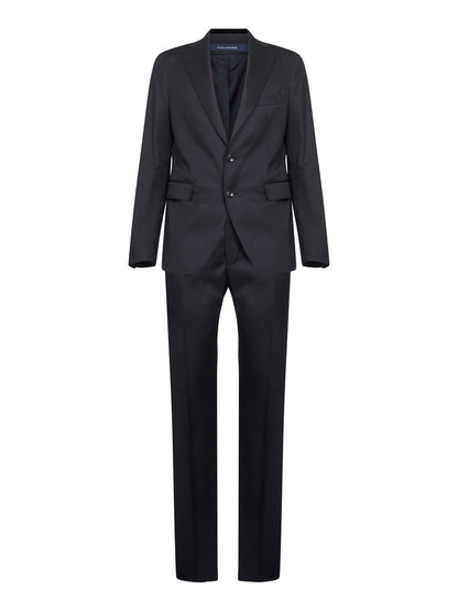 Blue Virgin Wool Single-Breasted Suit