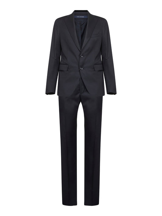 Blue Virgin Wool Single-Breasted Suit