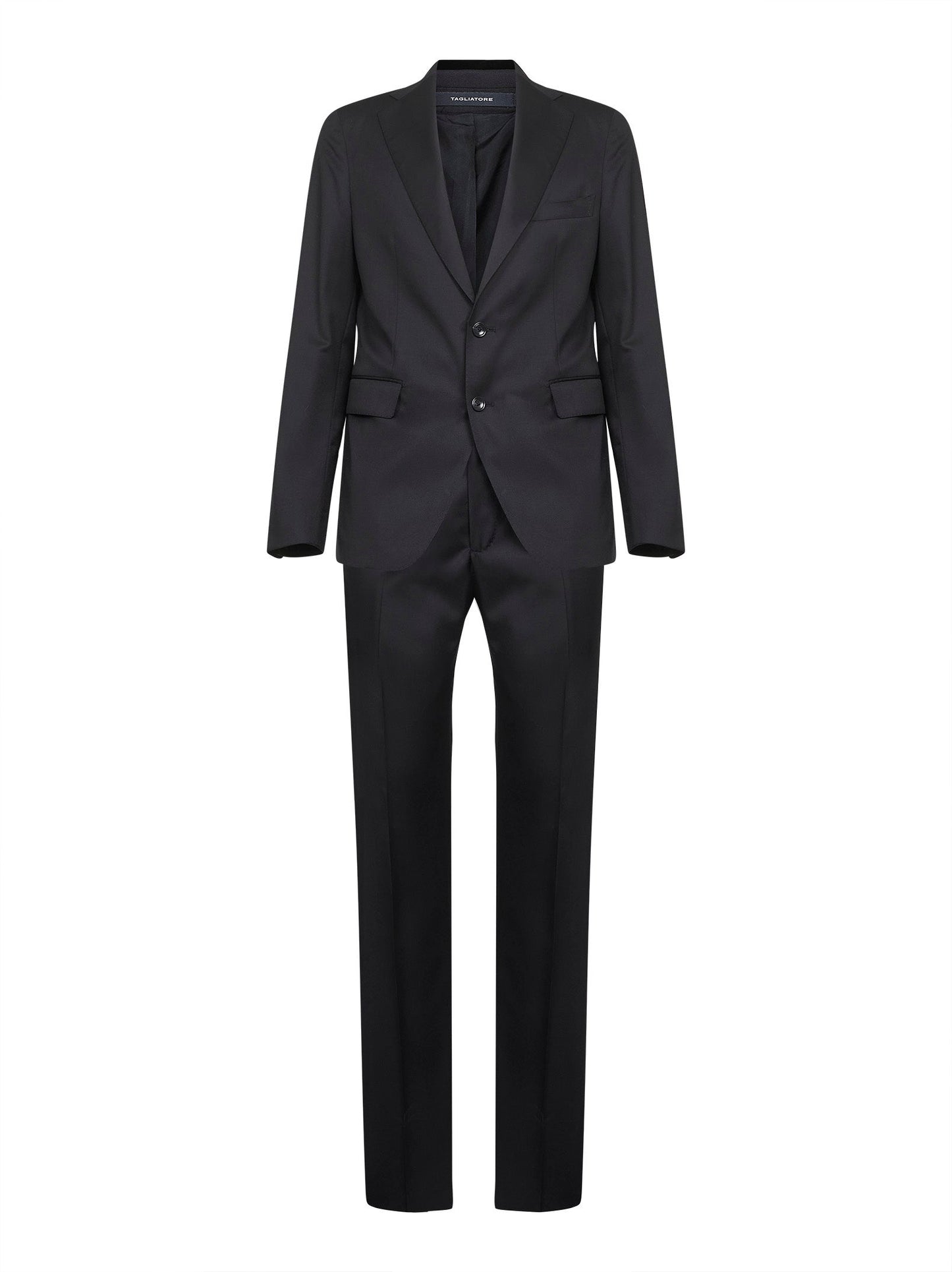 Black Virgin Wool Vesuvio Suit
