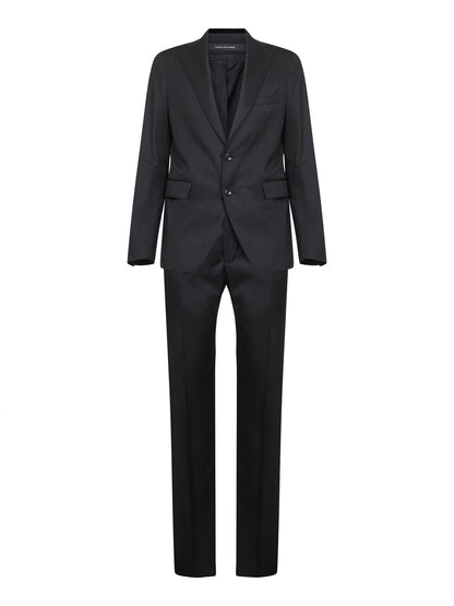 Black Virgin Wool Vesuvio Suit
