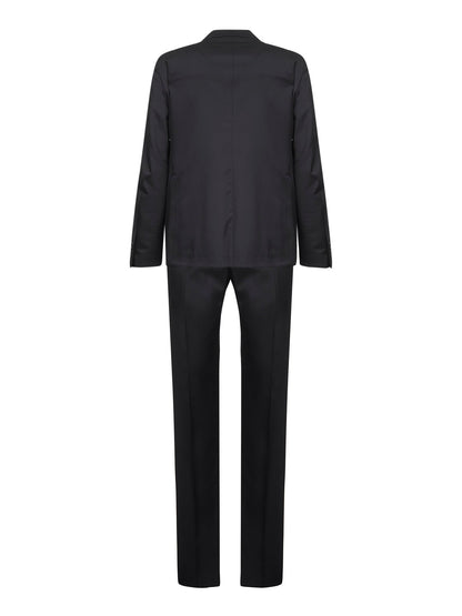 Black Virgin Wool Vesuvio Suit