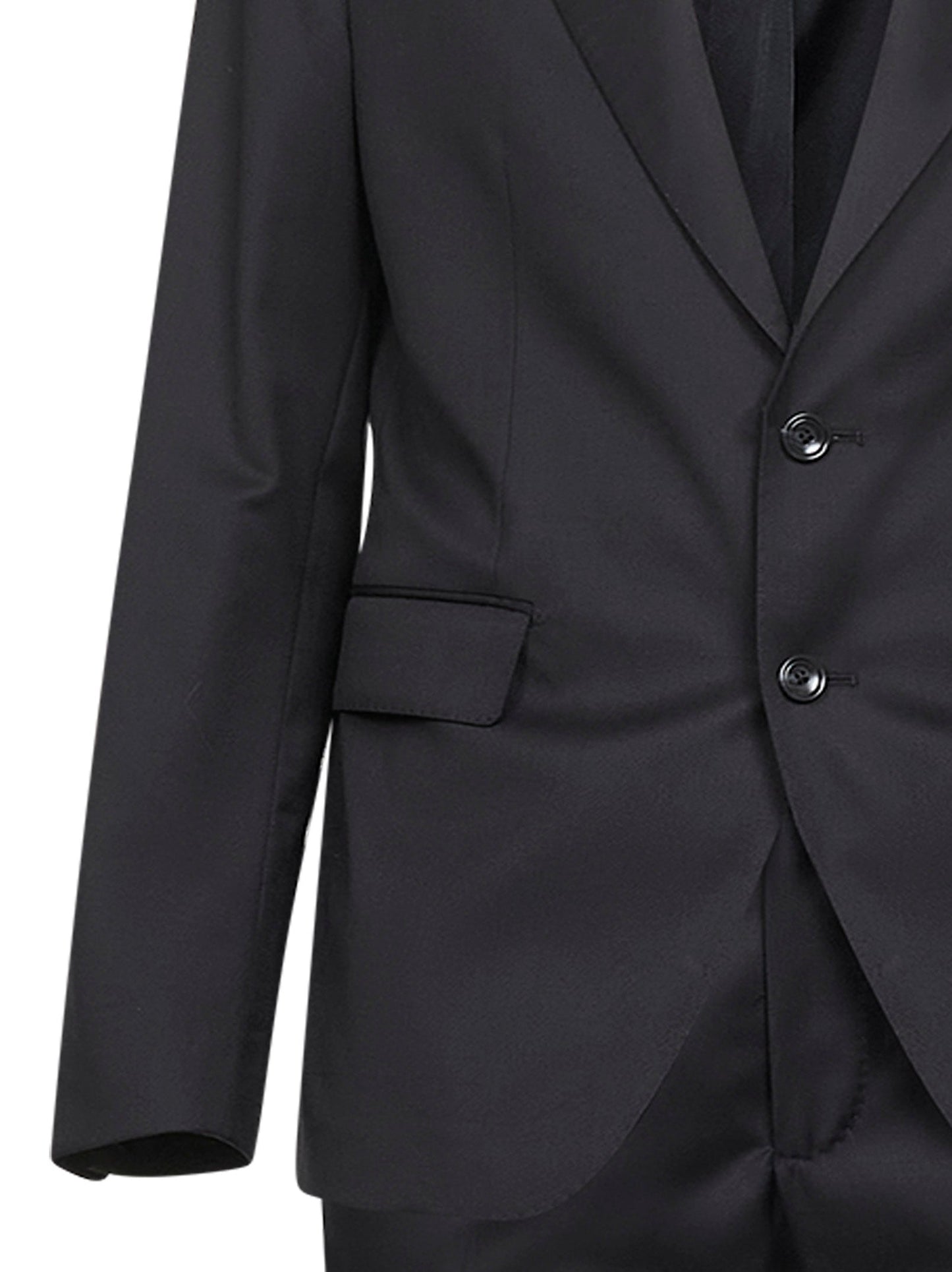 Black Virgin Wool Vesuvio Suit