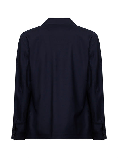Shirt Jacket Virgin Wool Blue