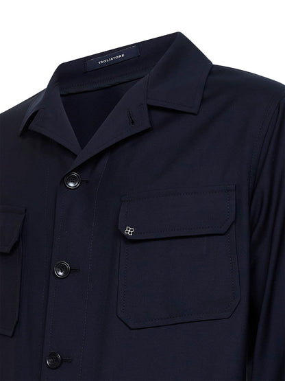 Shirt Jacket Virgin Wool Blue