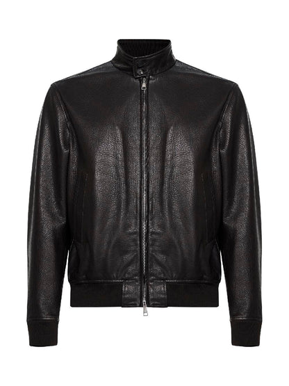 Bomber Jacket Nappa Leather Dark Brown