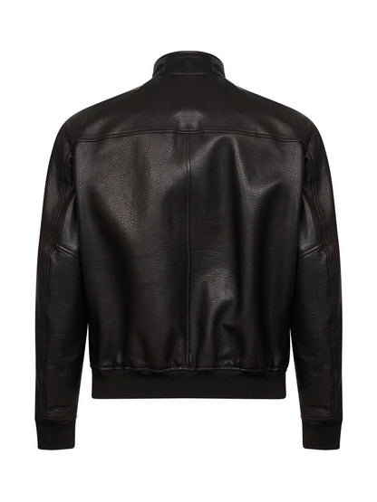 Bomber Jacket Nappa Leather Dark Brown