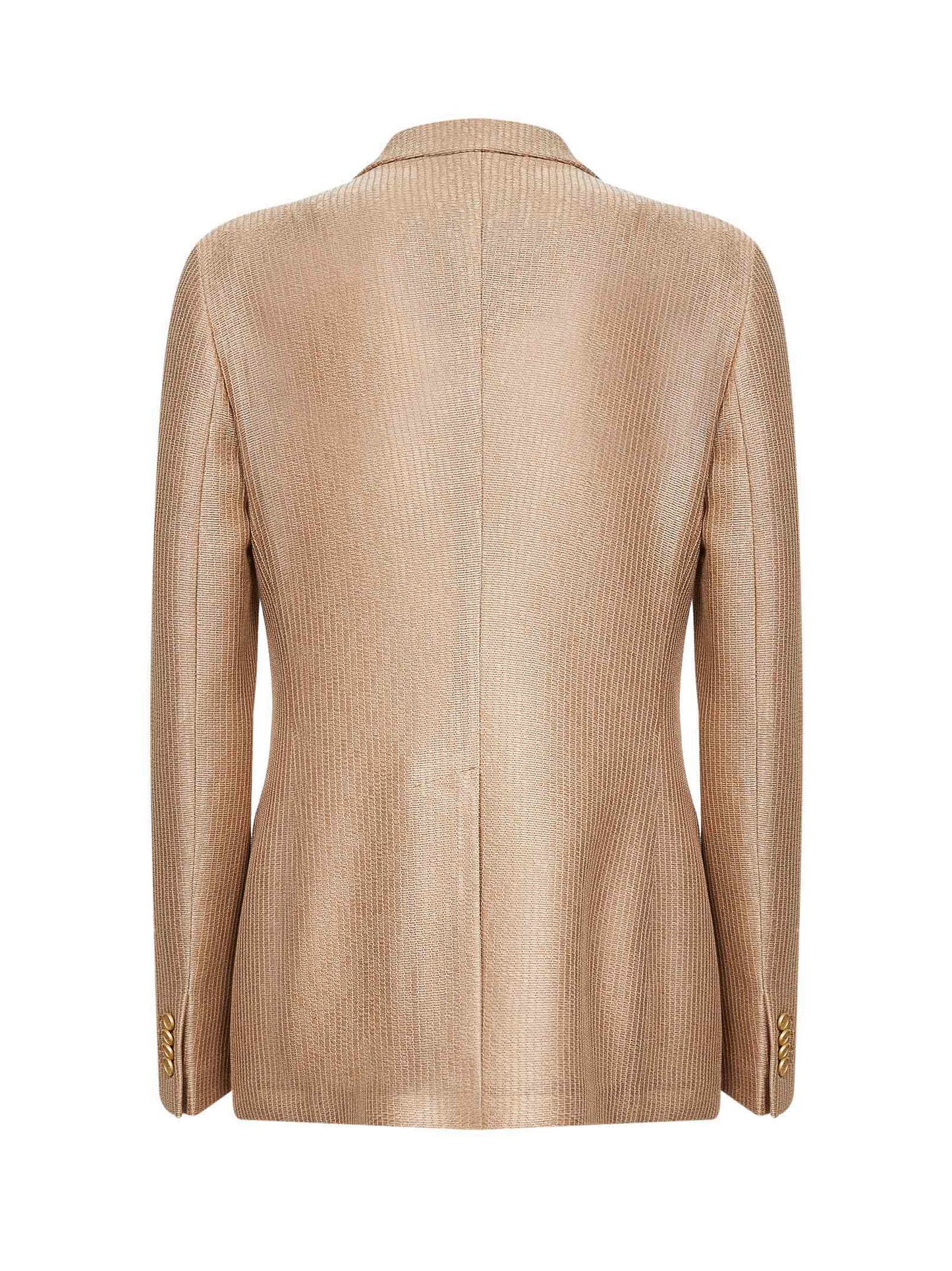 Double-Breasted Jacquard Blazer Beige