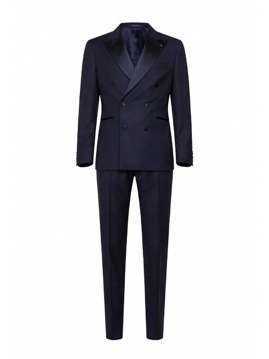Tuxedo Suit Bruce Blue Jacquard