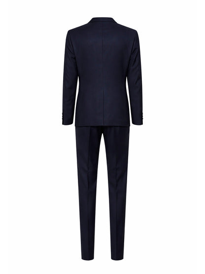 Tuxedo Suit Bruce Blue Jacquard