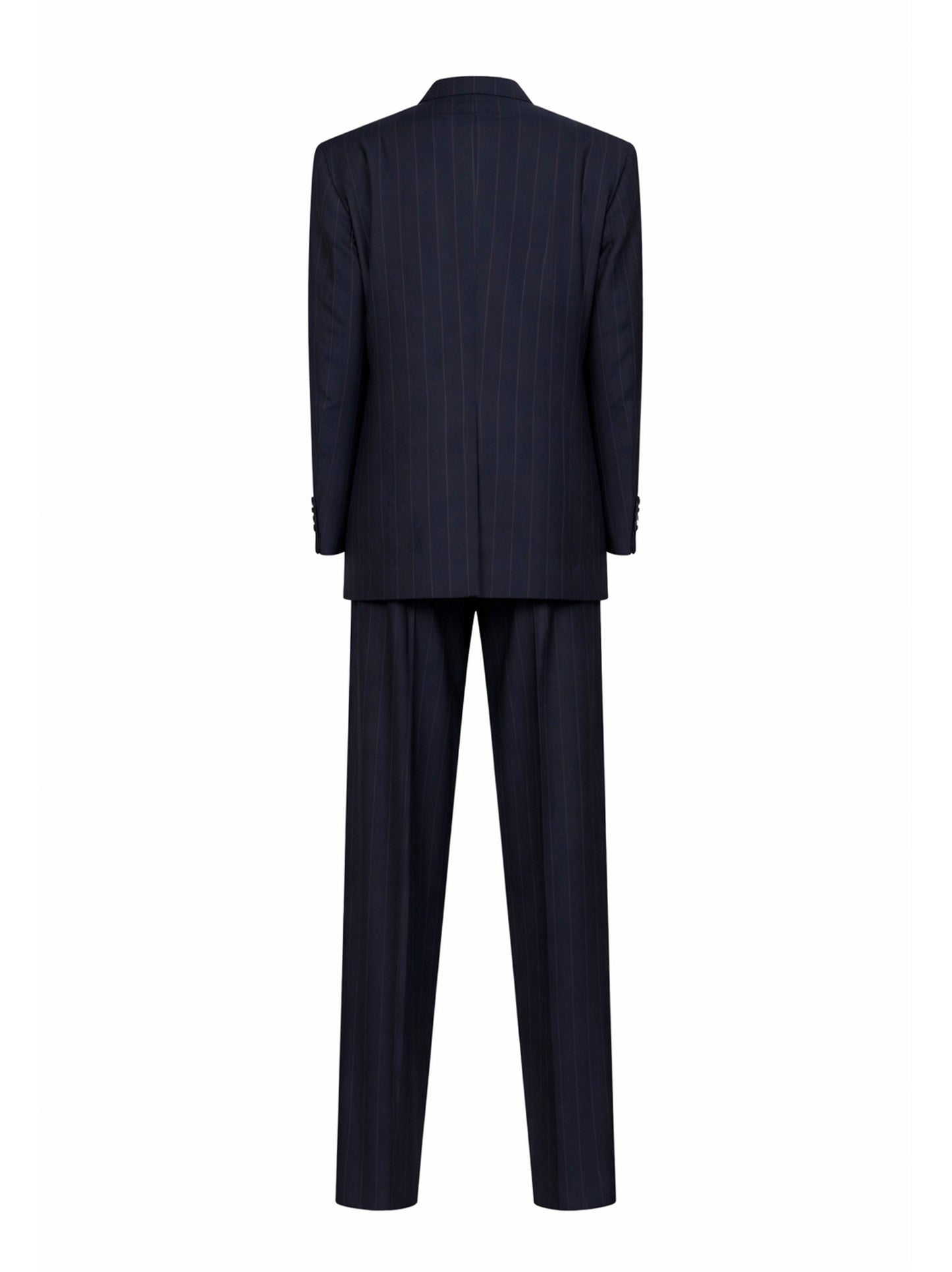 Suit Double-Breasted Blue Virgin Wool