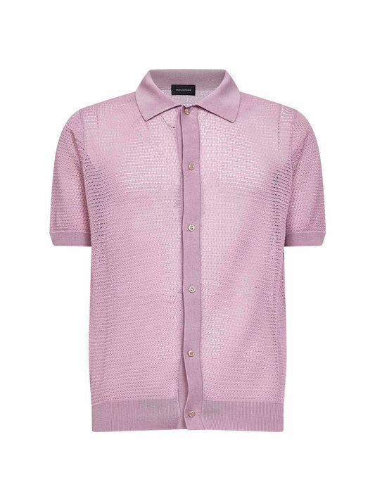 Shirt Pointelle Knit Wisteria Purple