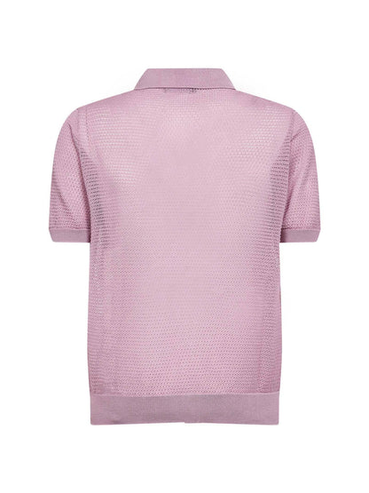 Shirt Pointelle Knit Wisteria Purple