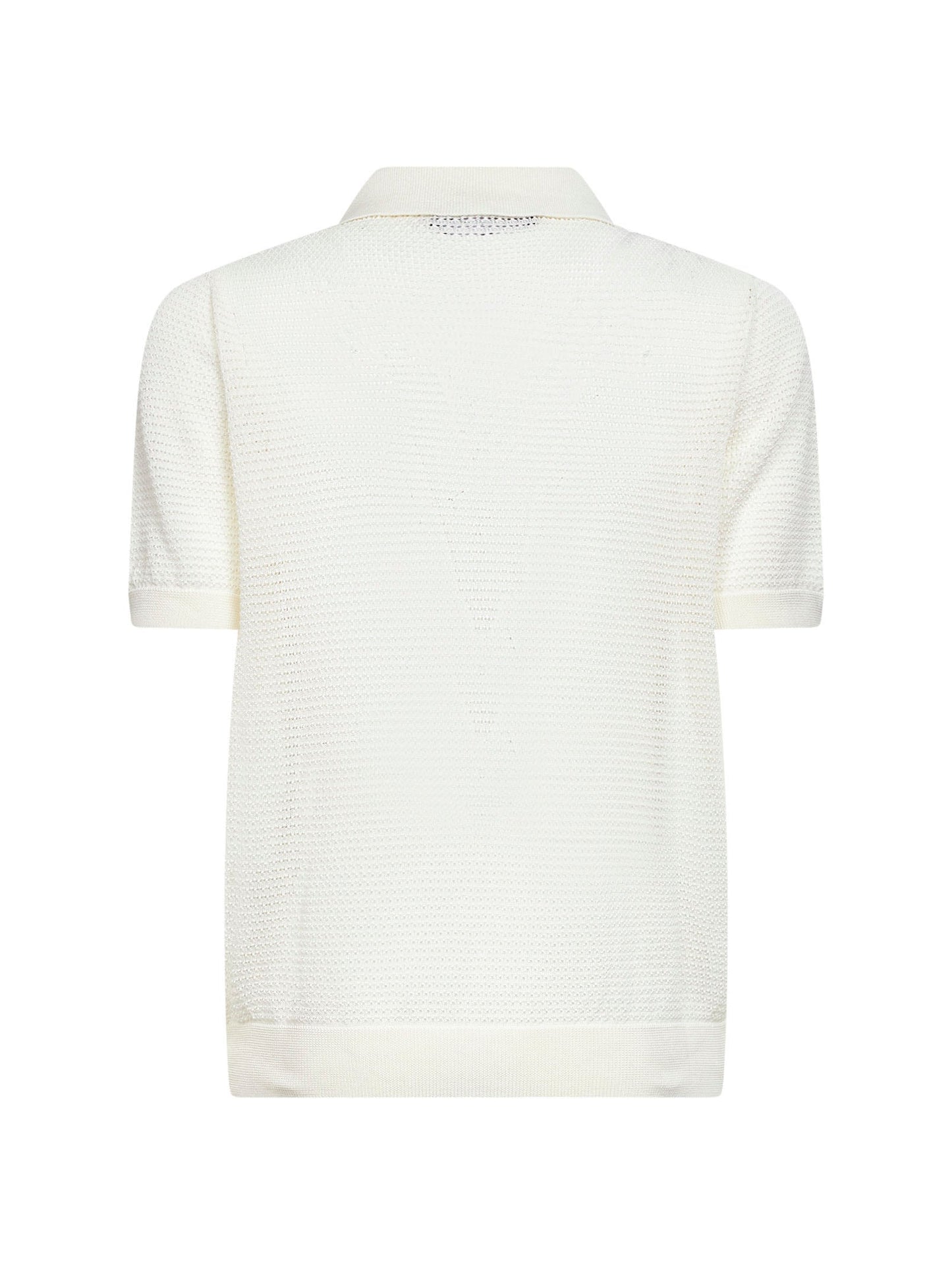 Short-Sleeved Pointelle Shirt Cream