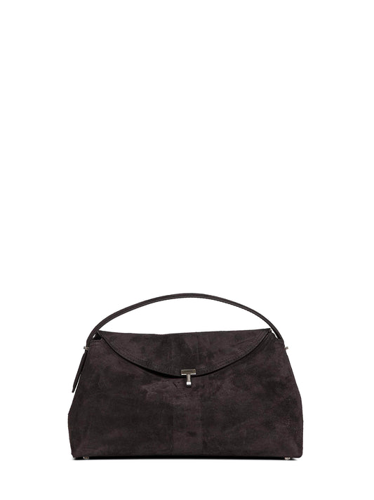 Top Handle Bag Espresso Suede