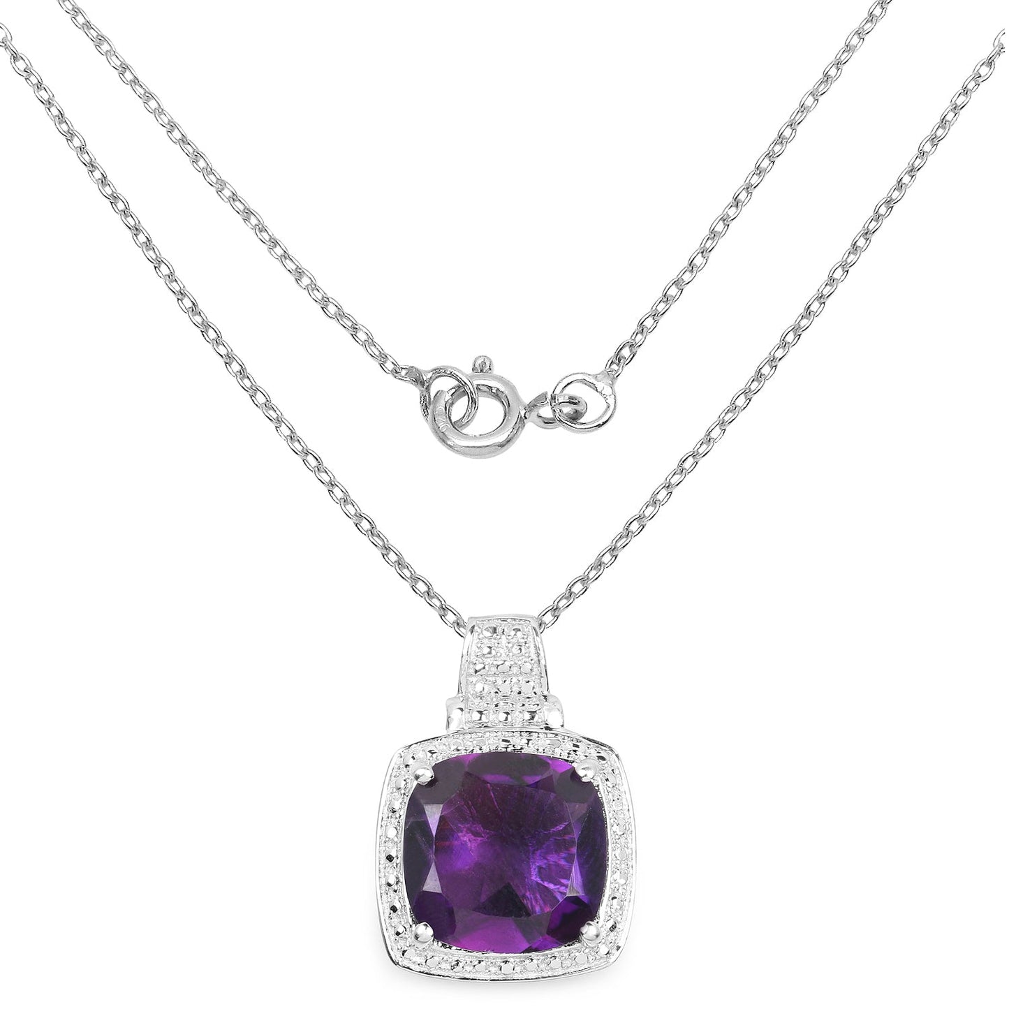Genuine Purple Amethyst Bold Necklace