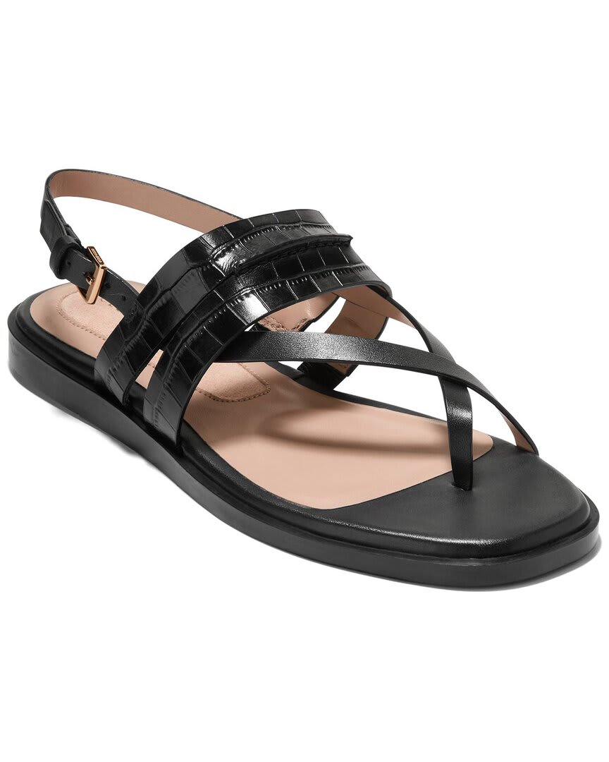 BLACK CROC PRINT LEATHER-