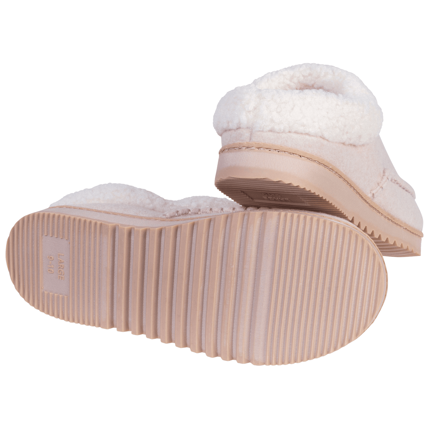 Born Ladies Felted Moccasin Slippers (Sanded Heather, Small)