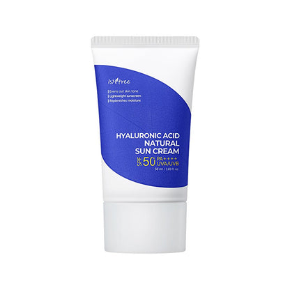 Isntree Hyaluronic Acid Natural Sunscreen SPF 50+ PA++++ - Ultimate Hydration & UV Protection for Sensitive Skin (1.69 fl oz)