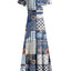 Blue Multicolor Patchwork Print