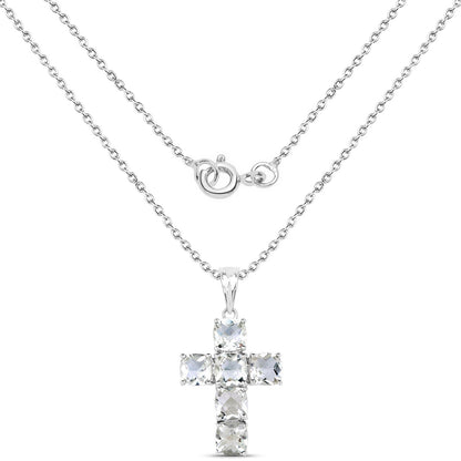 Genuine Green Amethyst Cross Pendant