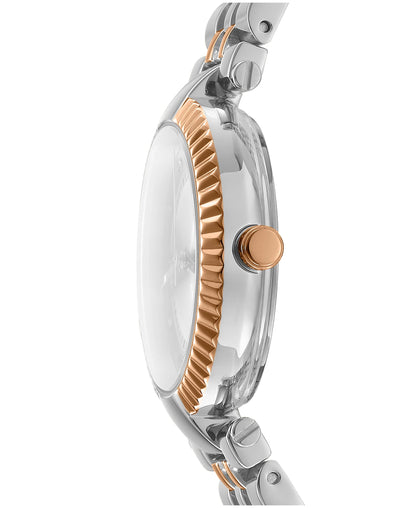 Dk1l042m0085 EVENING Essential Glitz Two Tone Silver & Rose Gold Women's Watch